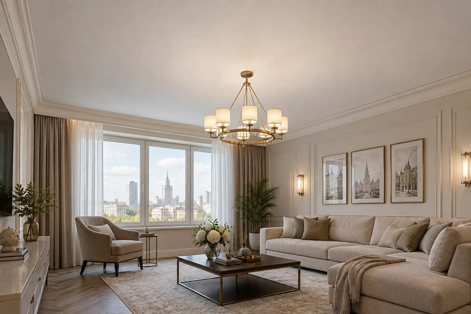 Натяжной потолок: тканевые